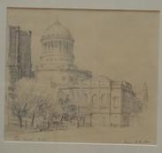 Appraisal: JAMES MCMAHON LAW COURT MELBOURNE PENCIL SKETCH JAMES MCMAHON LAW