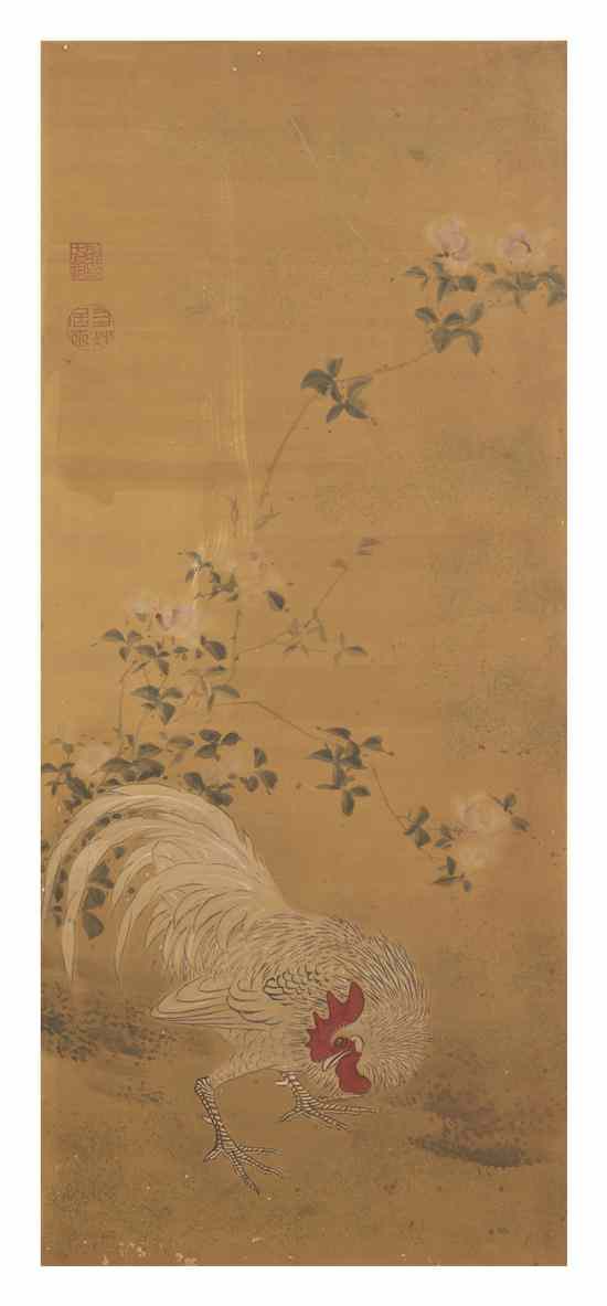 Appraisal: A Painting on Paper Ito Jakuchu - depicting a rooster