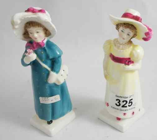 Appraisal: Royal Doulton Kate Greenaway Figures Lori HN and Carrie HN