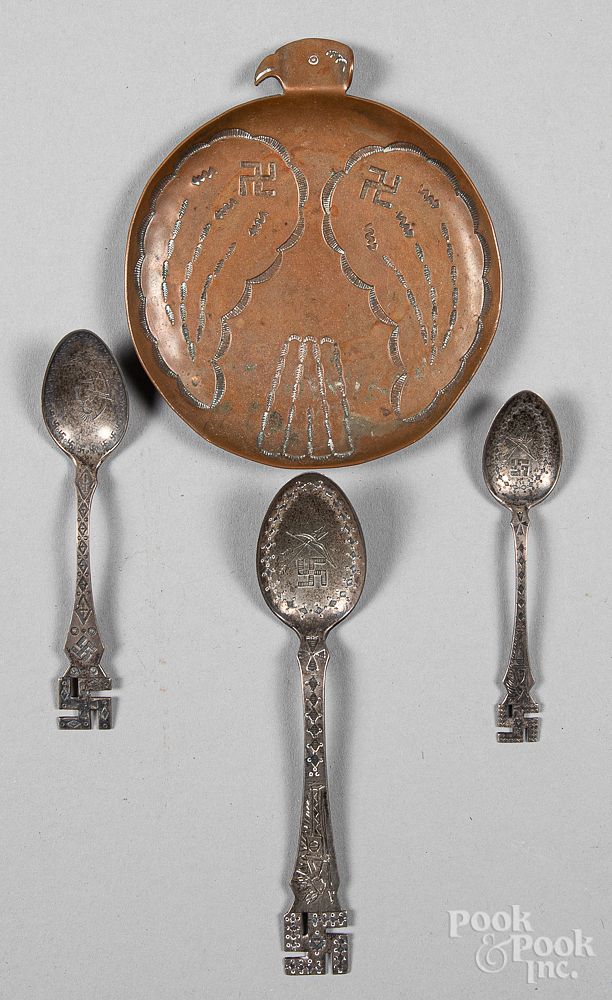 Appraisal: Three Native American Indian silver spoons Three Native American Indian