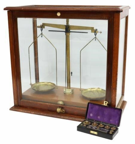 Appraisal: Cased scientific laboratory scale and weights Griffin Tatlock Ltd London