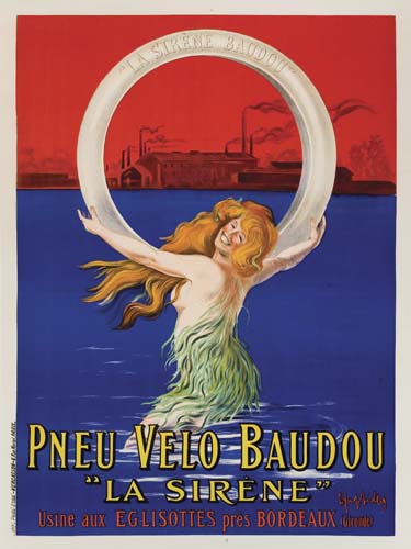 Appraisal: LEONETTO CAPPIELLO PNEU VELO BAUDOU Circa x inches x cm