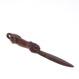 Appraisal: Anna Vaughn Hyatt Huntington bronze letter opener Anna Vaughn Hyatt