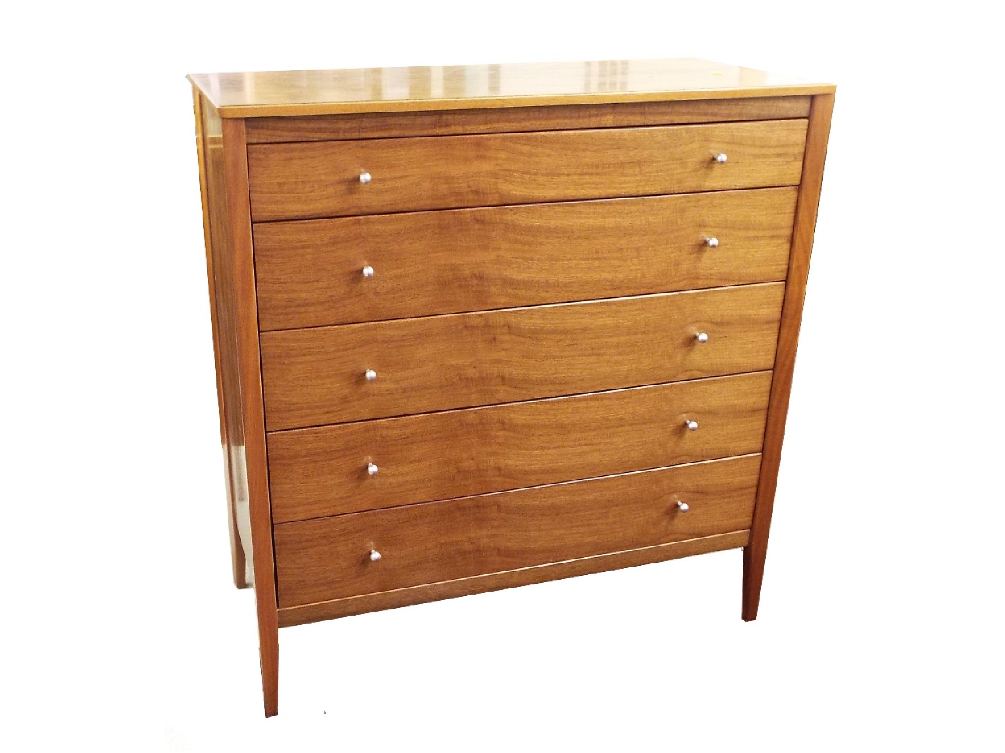 Appraisal: Gordon Russell Indian laurel and mahogany tall chest of drawers