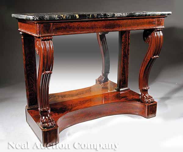 Appraisal: An American Classical Carved Mahogany Pier Table early th c