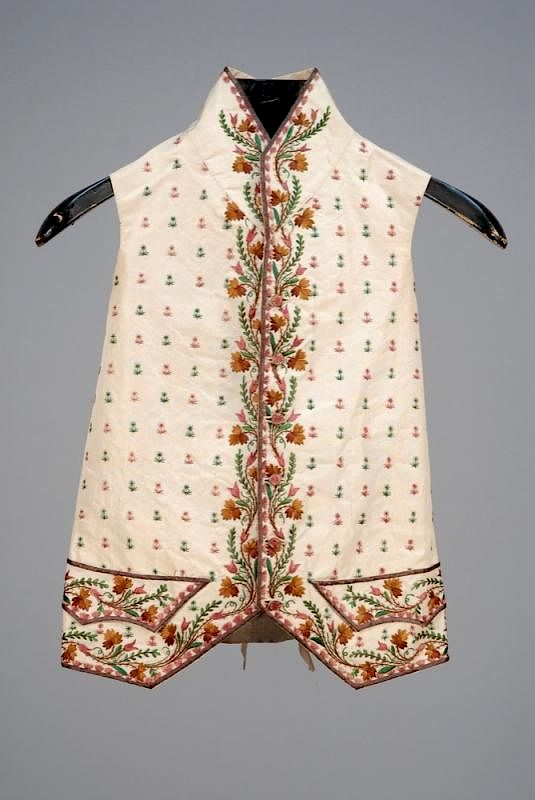 Appraisal: GENTS SILK EMBROIDERED WAISTCOAT LATE th - EARLY th C