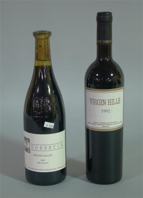 Appraisal: TWO BOTTLES OF RED WINE Includes one bottle of Torbreck