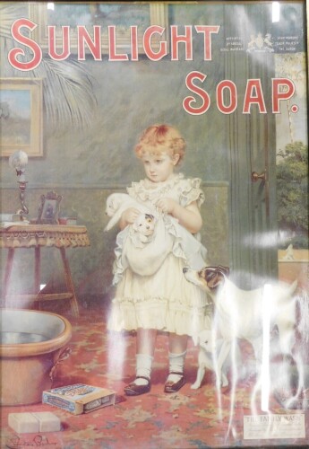 Appraisal: After Barber A Sunlight Soap advertising poster The Family Wash