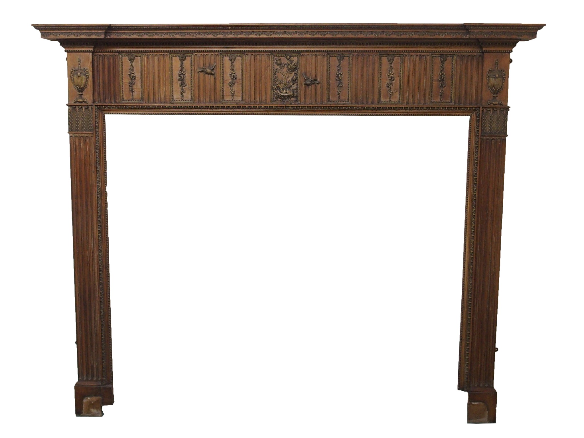 Appraisal: A fine Scottish pine and gesso fire surround possibly Leith