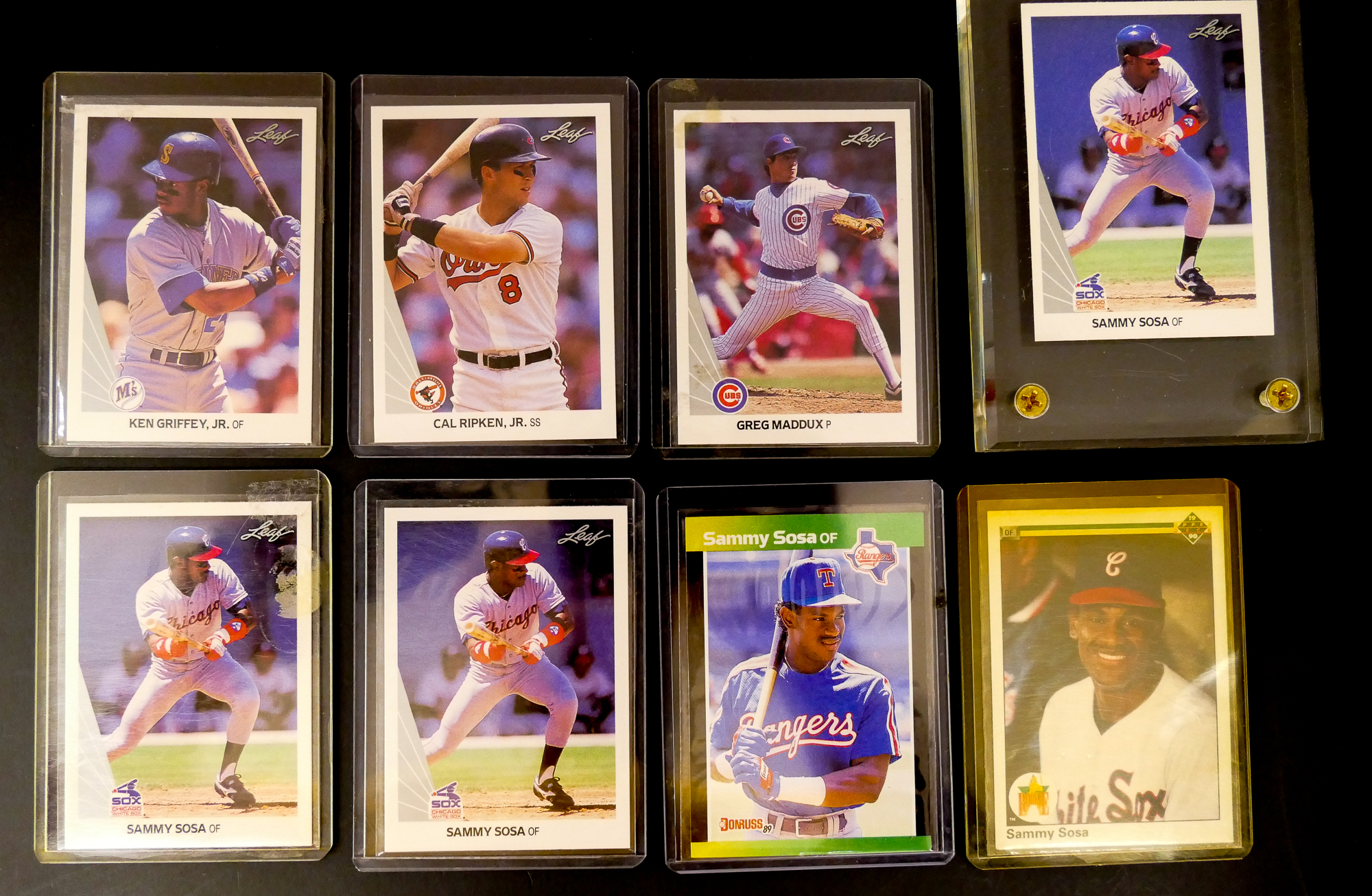 Appraisal: pc and 's Baseball Cards- Includes Sammy Sosa Leaf Upper