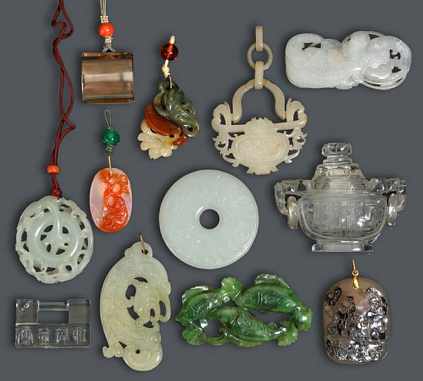 Appraisal: Property of various owners Including a rock crystal miniature covered