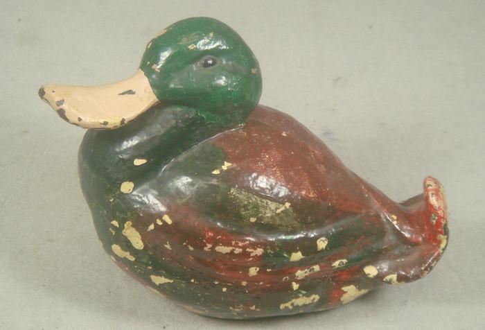 Appraisal: Cast iron doorstop mallard duck overall chipping throughout no stampings