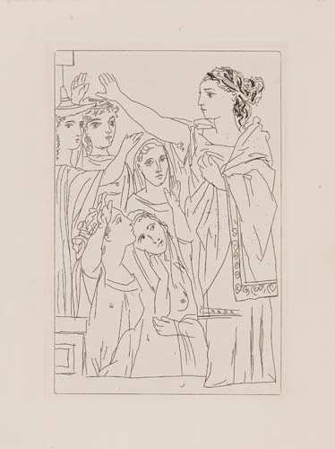 Appraisal: PABLO PICASSO Serment des Femmes Etching x mm x inches