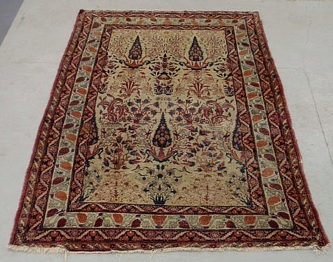 Appraisal: Lavar Kerman oriental directional center hall carpet x