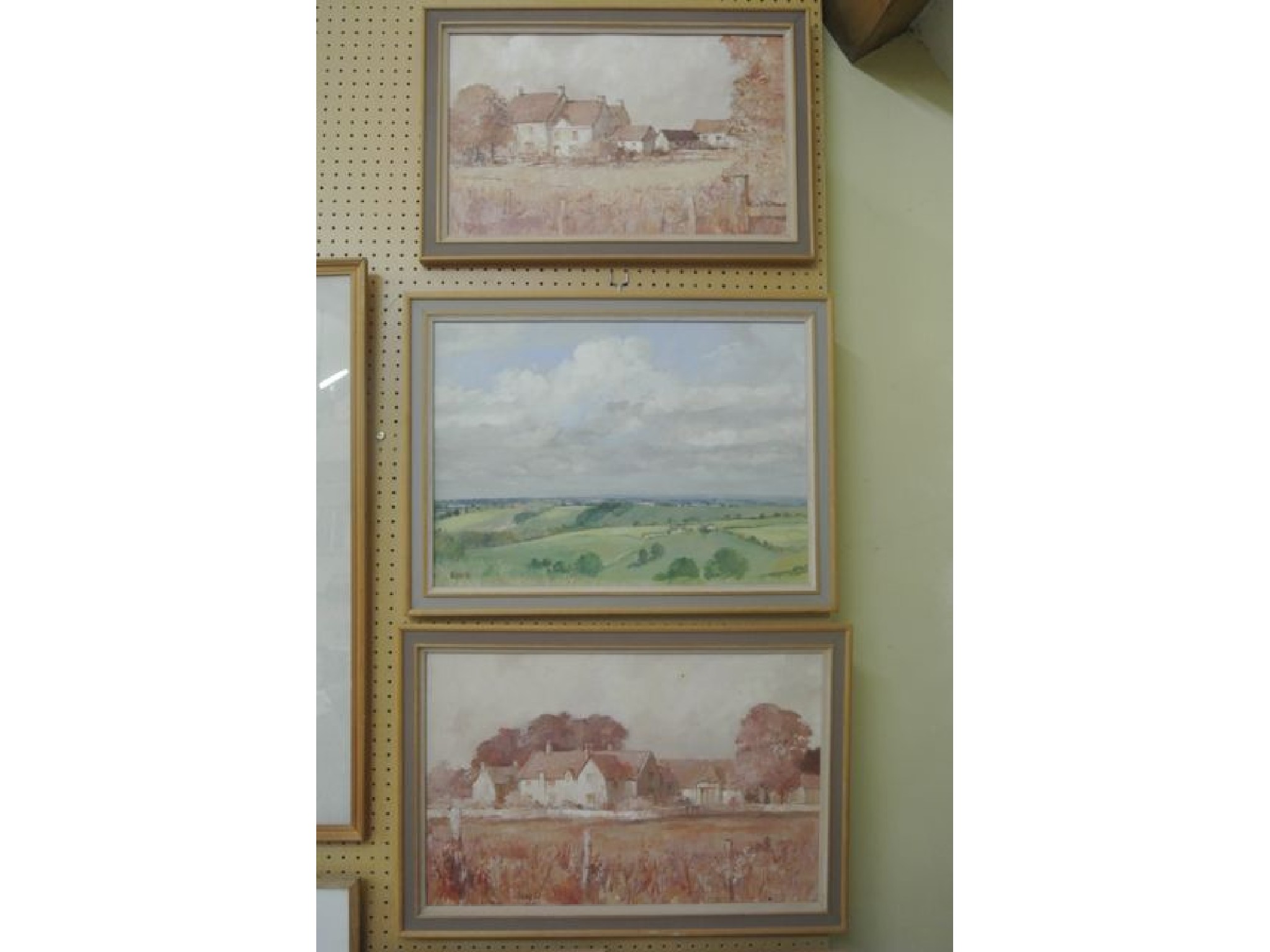 Appraisal: A collection of three oil paintings on board by Roy