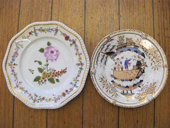 Appraisal: CHAMBERLAIN'S WORCESTER CHINOISERIE DECORATED PLATE AND ROSENTHAL PLATE