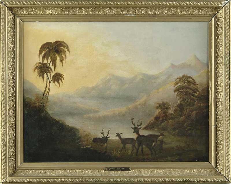 Appraisal: EDMUND DARCH LEWIS American - DEER IN A MOUNTAIN LANDSCAPE