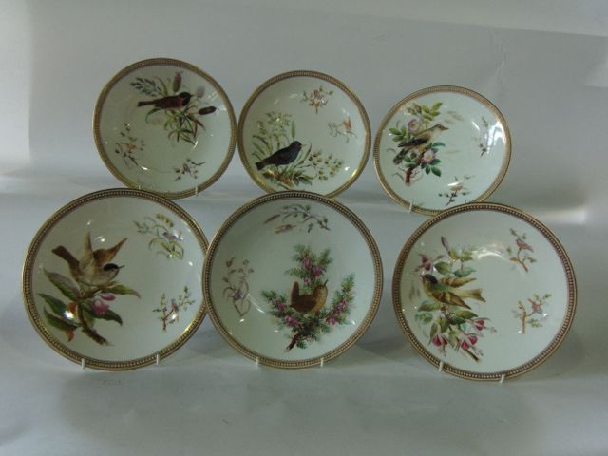 Appraisal: A set of six th century Royal Worcester dessert plates