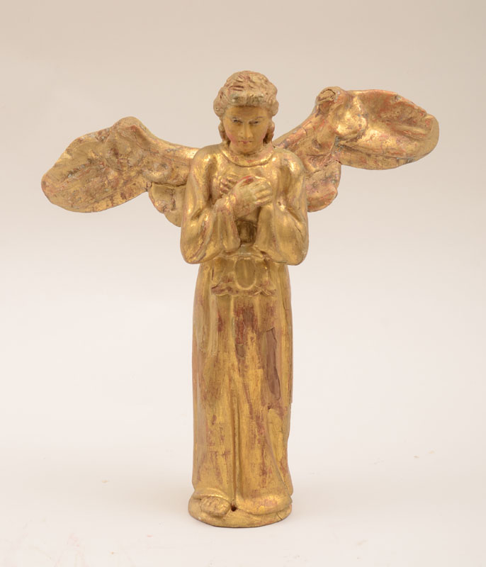 Appraisal: Baroque Style Carved and Giltwood Figure of an Angel x