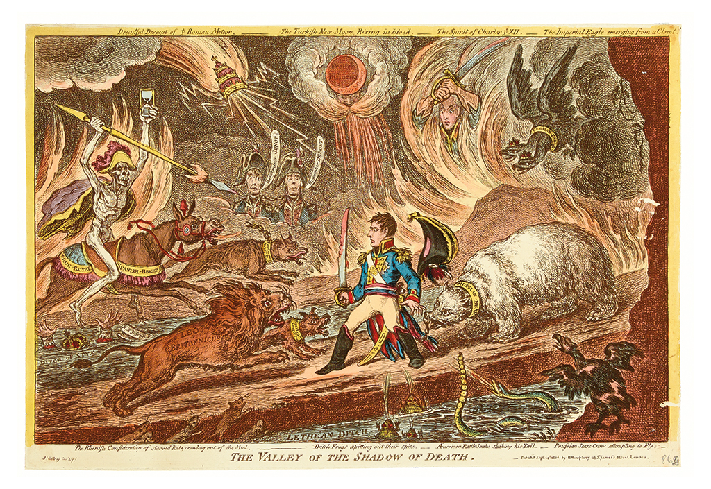 Appraisal: GILLRAY JAMES The Valley of the Shadow of Death Hand-colored