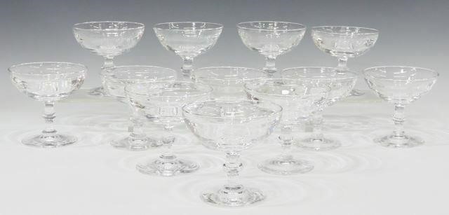 Appraisal: lot of Steuben colorless leaded art glass champagne coups tall