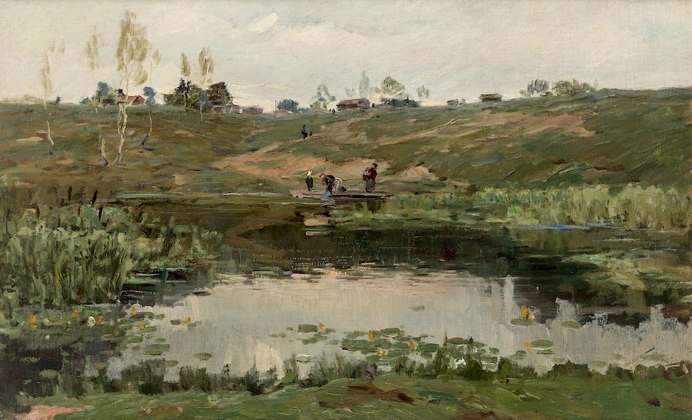 Appraisal: TH CENTURY RUSSIAN ARTIST TH CENTURY RUSSIAN ARTIST Lilly Pond