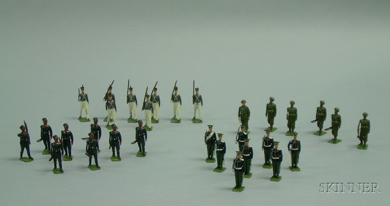 Appraisal: Four Sets of Britains Lead Soldiers eight pieces of set