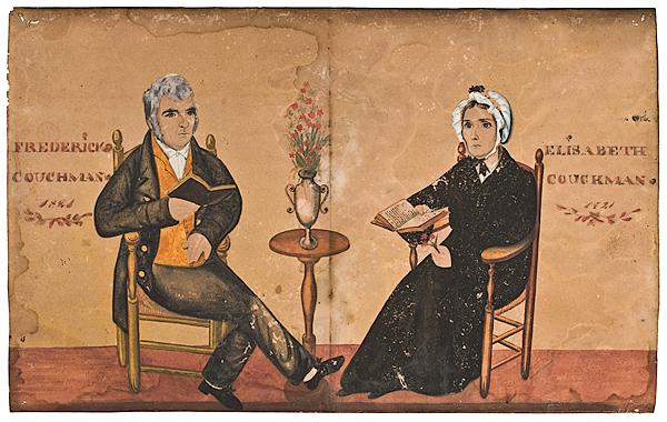 Appraisal: KENTUCKY FOLK ART PORTRAIT ATTRIBUTED TO DUPUE A Kentucky folk