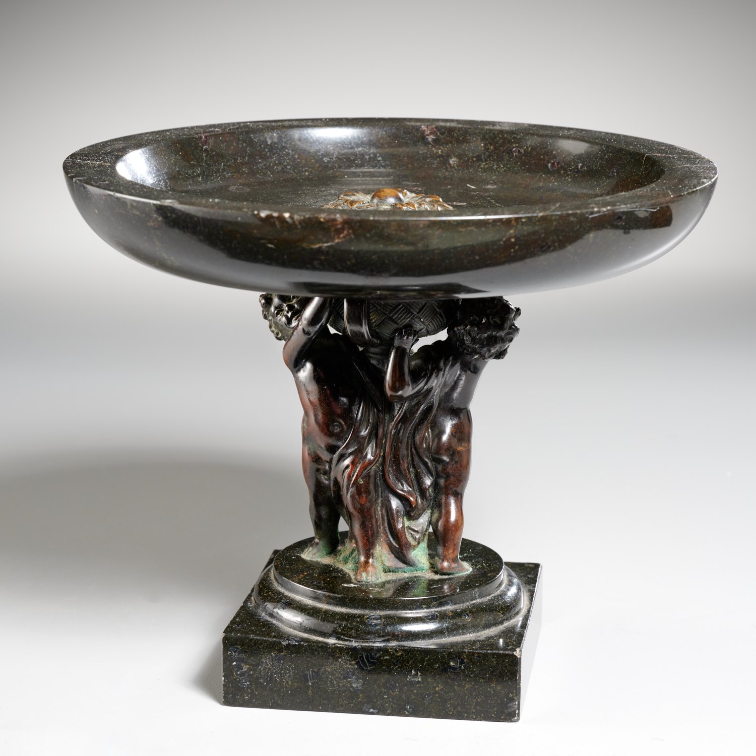 Appraisal: FRENCH BELLE EPOQUE MARBLE AND BRONZE TAZZA Late th c