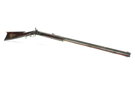 Appraisal: PERCUSSION LONG RIFLE American nd half- th century Walnut half