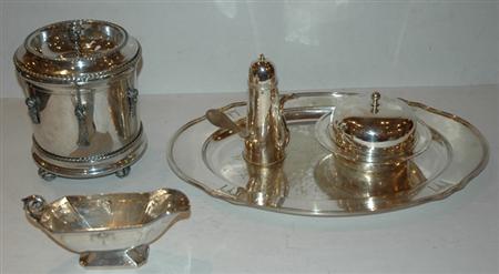 Appraisal: Miscellaneous Group of Silver Plated Table Articles Estimate nbsp nbsp