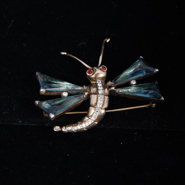 Appraisal: Trifari Alfred Philippe Sterling Vermeil s Figural Dragonfly Brooch Pin