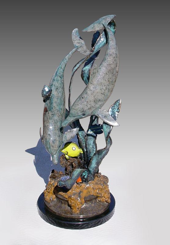 Appraisal: WARD L American th C ''Under the Sea'' Patinated Bronze