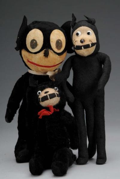 Appraisal: Lot of Felix the Cat Character Dolls Description One has