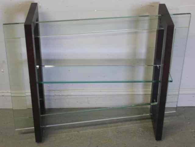 Appraisal: Roche Bobois Glass Console Midcentury From a NYC apartment Dimensions