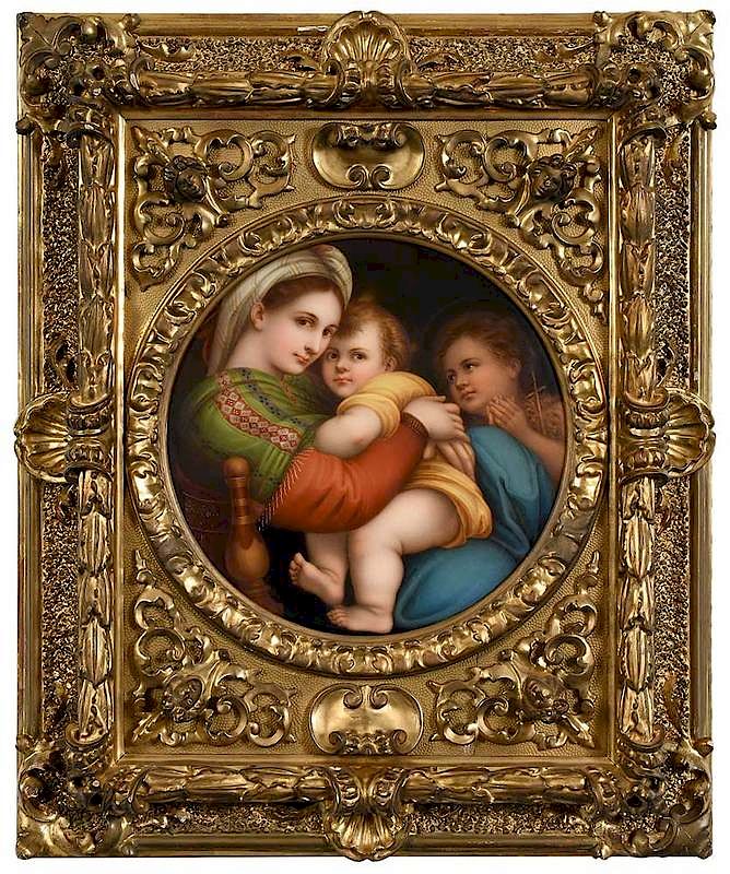 Appraisal: An Italian Grand Tour Porcelain Plaque Madonna della Segiolla or