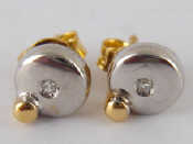 Appraisal: A pair of yellow metal tests carat gold diamond earrings