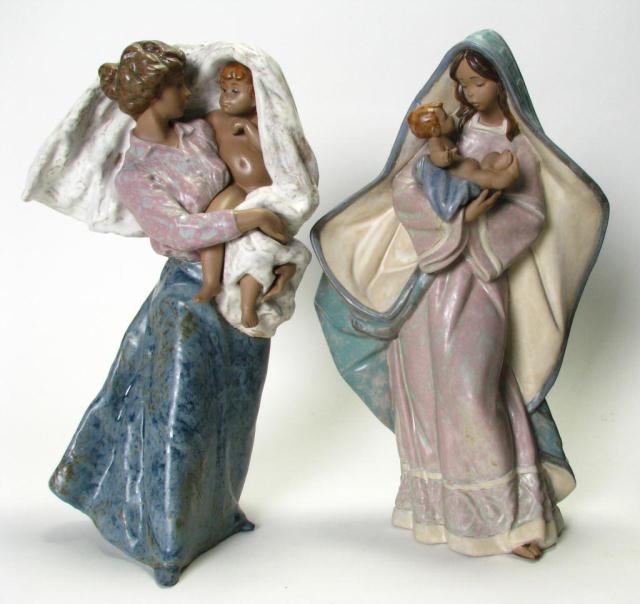 Appraisal: Two Lladro Figurines including ''Mother's Pride'' issued retired Antonio Ramos