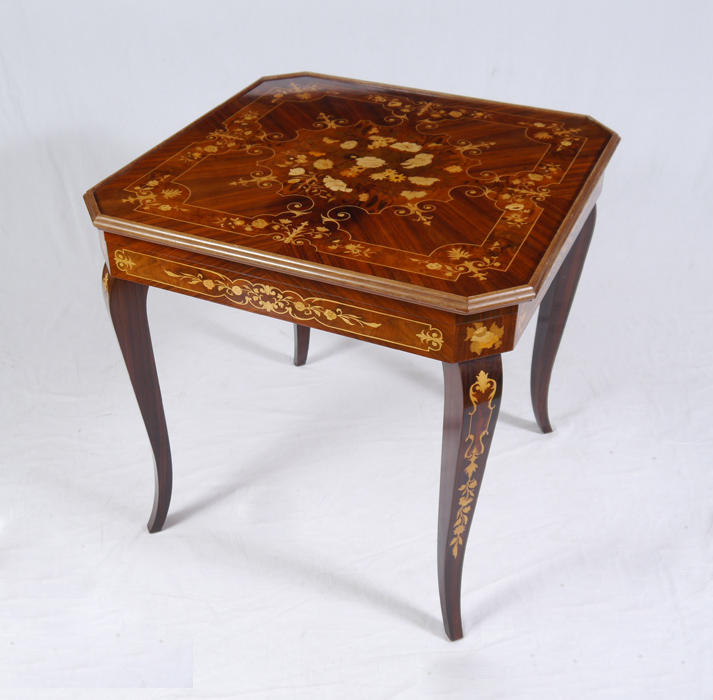 Appraisal: ITALIAN MARQUETRY INLAID GAME TABLE th century production purchased in