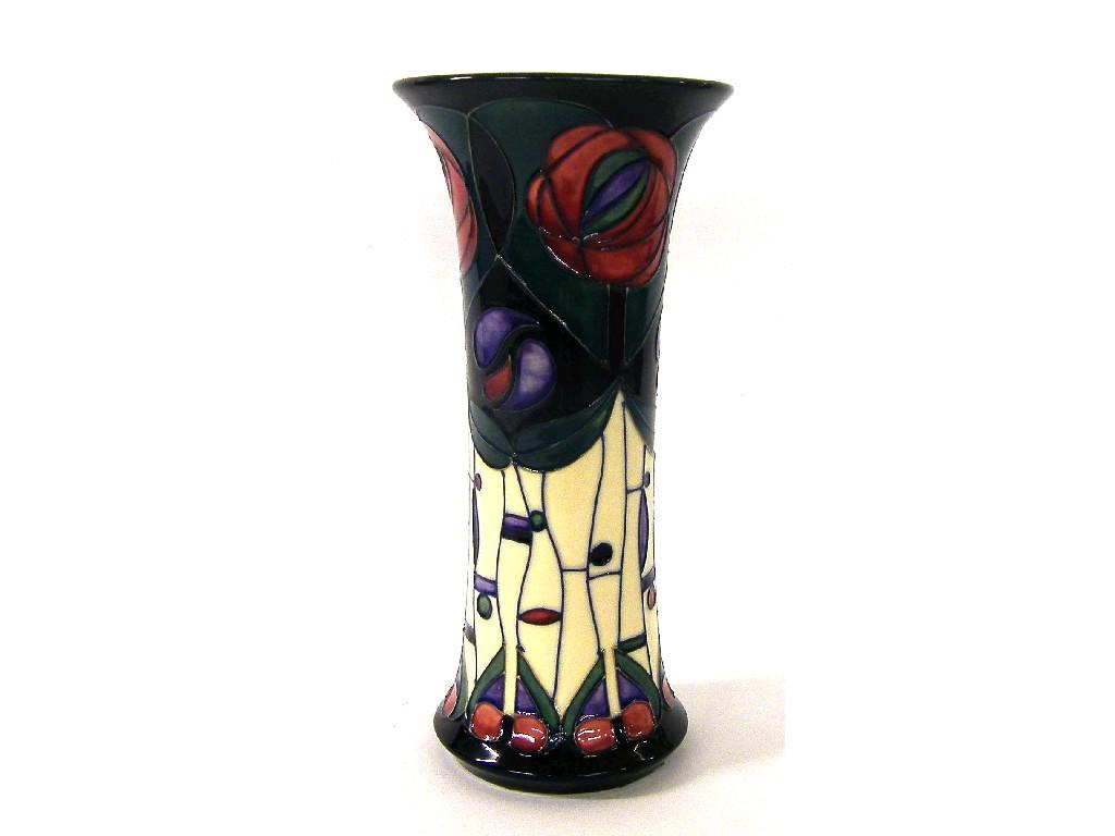 Appraisal: Moorcroft 'Charles Rennie Mackintosh' cylindrical flared vase circa high