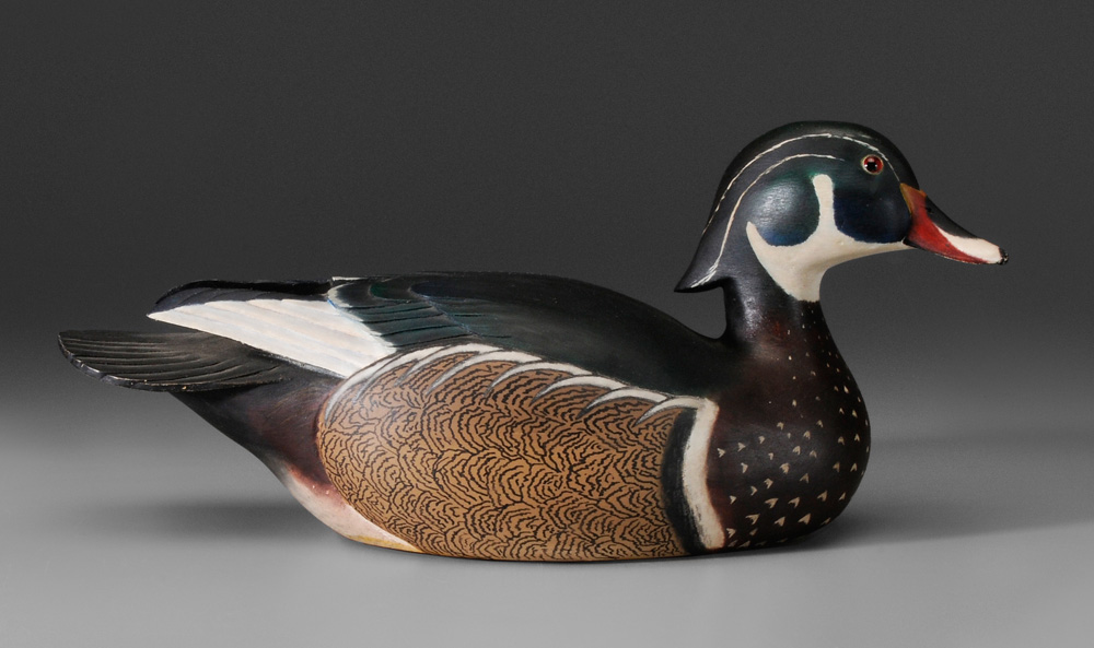 Appraisal: John Shostak Wood Duck Decoy Illinois River wood duck drake