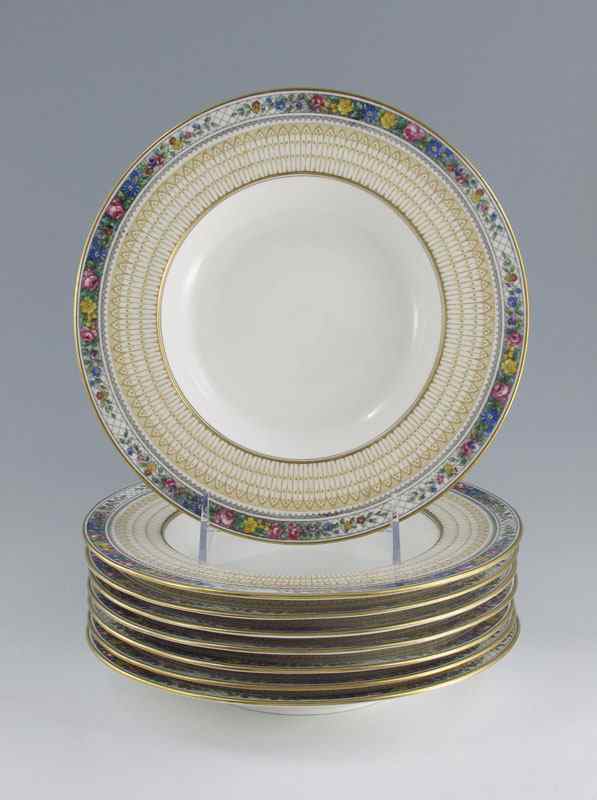 Appraisal: SET OF CAULDON FOR TIFFANY AND CO BOWLS Floral design