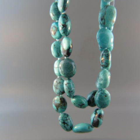 Appraisal: Turquoise Necklace graduated beads long