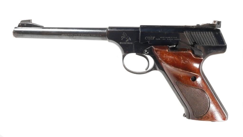 Appraisal: Vintage Colt Woodsman auto pistol with magazine shipping info This