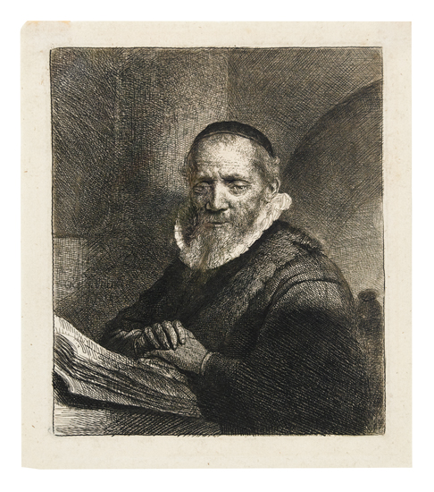 Appraisal: REMBRANDT VAN RIJN Jan Cornelis Sylvius Preacher Etching drypoint and