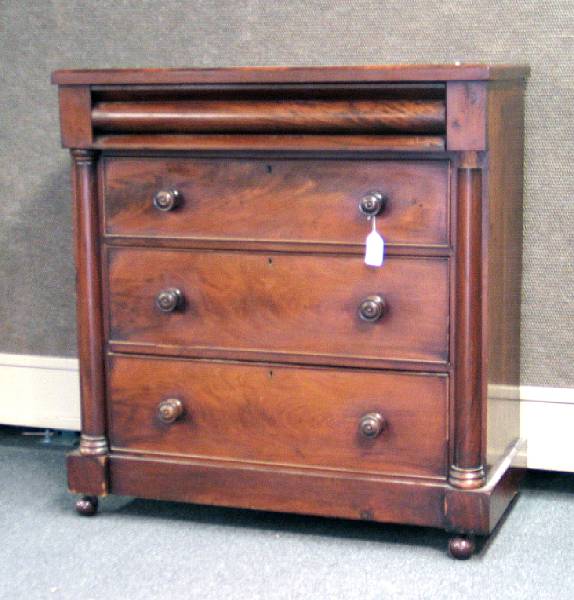 Appraisal: A Classical mahogany chest of drawers mid th century losses