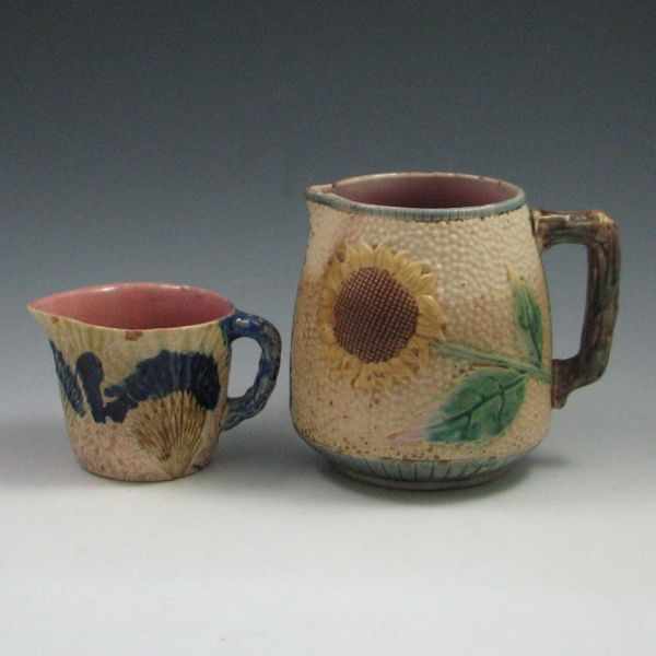 Appraisal: Tenuous Majolica Creamer and Etruscan Pitcher creamer marked Tenuous H