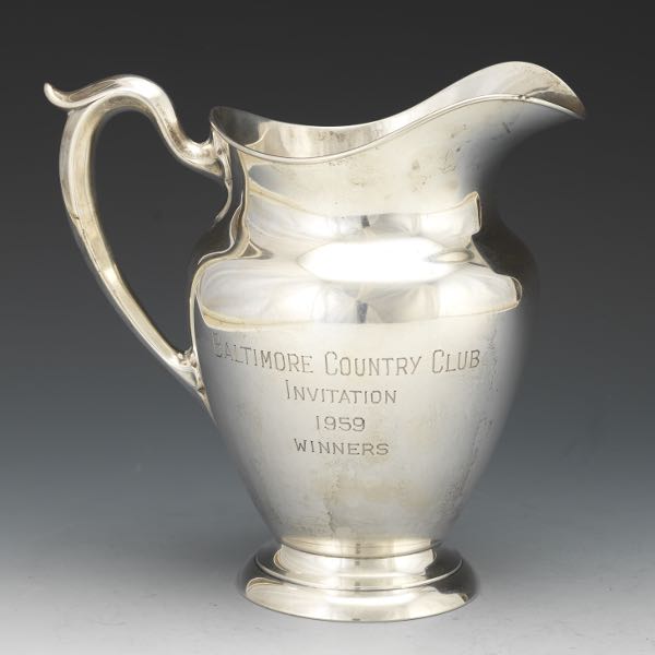 Appraisal: GORHAM VINTAGE STERLING SILVER TROPHY EWER BALTIMORE COUNTRY CLUB WINNERS