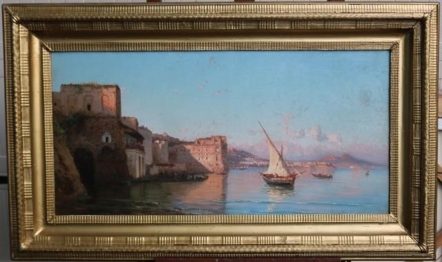 Appraisal: ALESSANDRO LA VOLPE - ITALY OIL ONCANVAS DEPICTING A VIEW