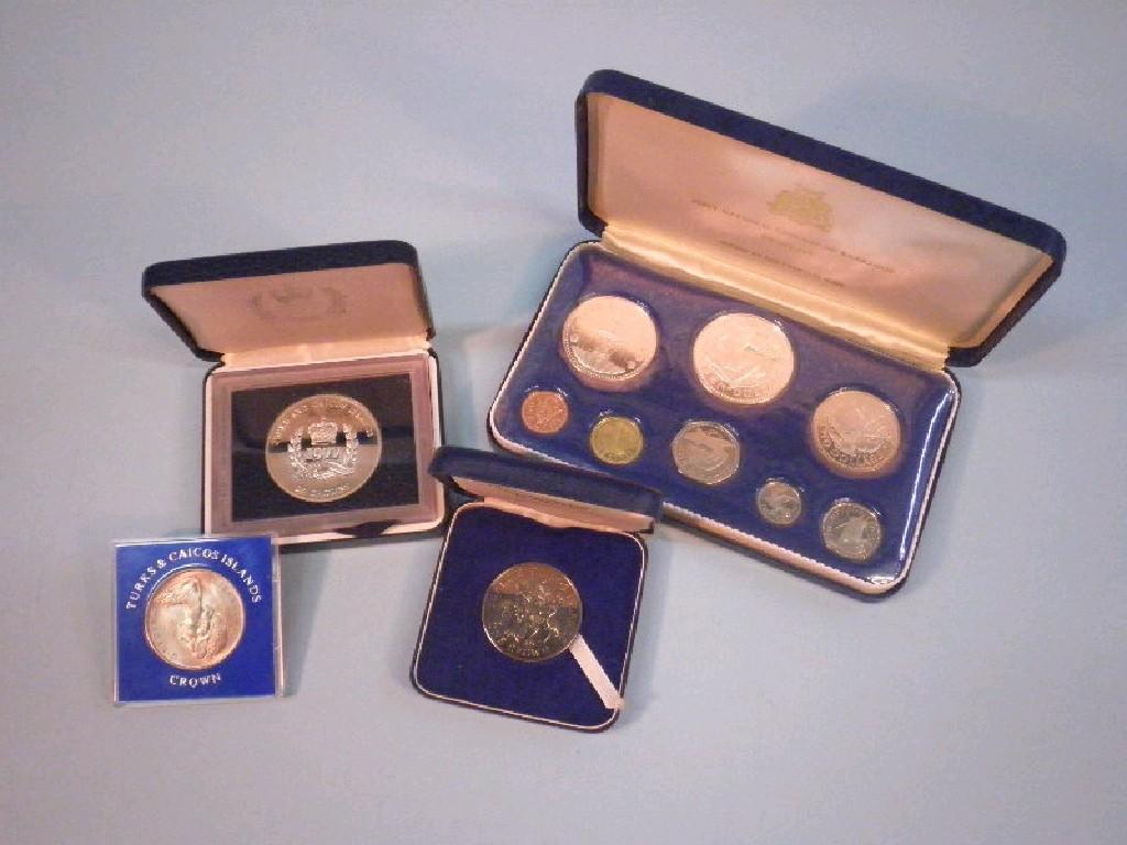 Appraisal: Barbados A proof coin set cased Turks and Caicos Island